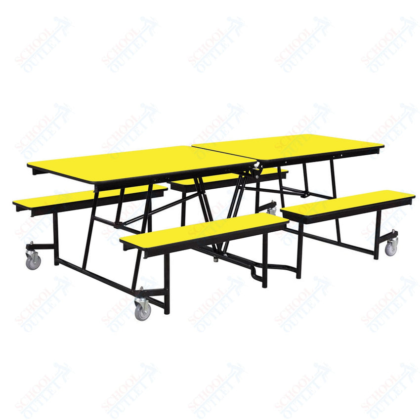 NPS Rectangle Mobile Cafeteria Table - 30" W x 8' L x 27" - Seats 8-12 (NPS-MTFB8-XX-27) - SchoolOutlet