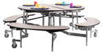 NPS Round Mobile Bench Unit Folding Cafeteria Table 60
