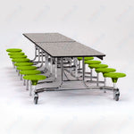 NPS Rectangle Mobile Folding Stool Unit with High Pressure Laminate Top 30