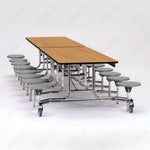 NPS Rectangle Mobile Folding Stool Unit with High Pressure Laminate Top 30