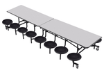 NPS Rectangle Mobile Folding Stool Unit with High Pressure Laminate Top 30