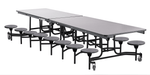 NPS Rectangle Mobile Folding Stool Unit with High Pressure Laminate Top 30