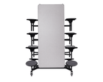NPS Rectangle Mobile Folding Stool Unit with High Pressure Laminate Top 30
