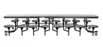 NPS Rectangle Mobile Folding Stool Unit with High Pressure Laminate Top 30