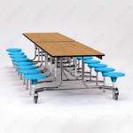 NPS Rectangle Mobile Folding Stool Unit with High Pressure Laminate Top 30