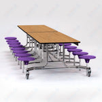 NPS Rectangle Mobile Folding Stool Unit with High Pressure Laminate Top 30