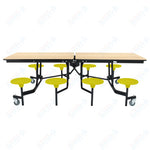 NPS Rectangle Mobile Stool Unit Folding Table with Storage and High Impact Stools 30