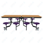 NPS Rectangle Mobile Stool Unit Folding Table with Storage and High Impact Stools 30