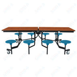 NPS Rectangle Mobile Stool Unit Folding Table with Storage and High Impact Stools 30