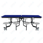 NPS Rectangle Mobile Stool Unit Folding Table with Storage and High Impact Stools 30