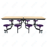 NPS Rectangle Mobile Stool Unit Folding Table with Storage and High Impact Stools 30