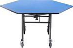 NPS EasyFold Mobile Cafeteria Hexagon Folding Table - 48