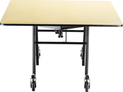 NPS EasyFold Mobile Cafeteria Square Folding Table - 48"W x 48"L x 27"H (NPS-MTSSF-48Q-XXX27)