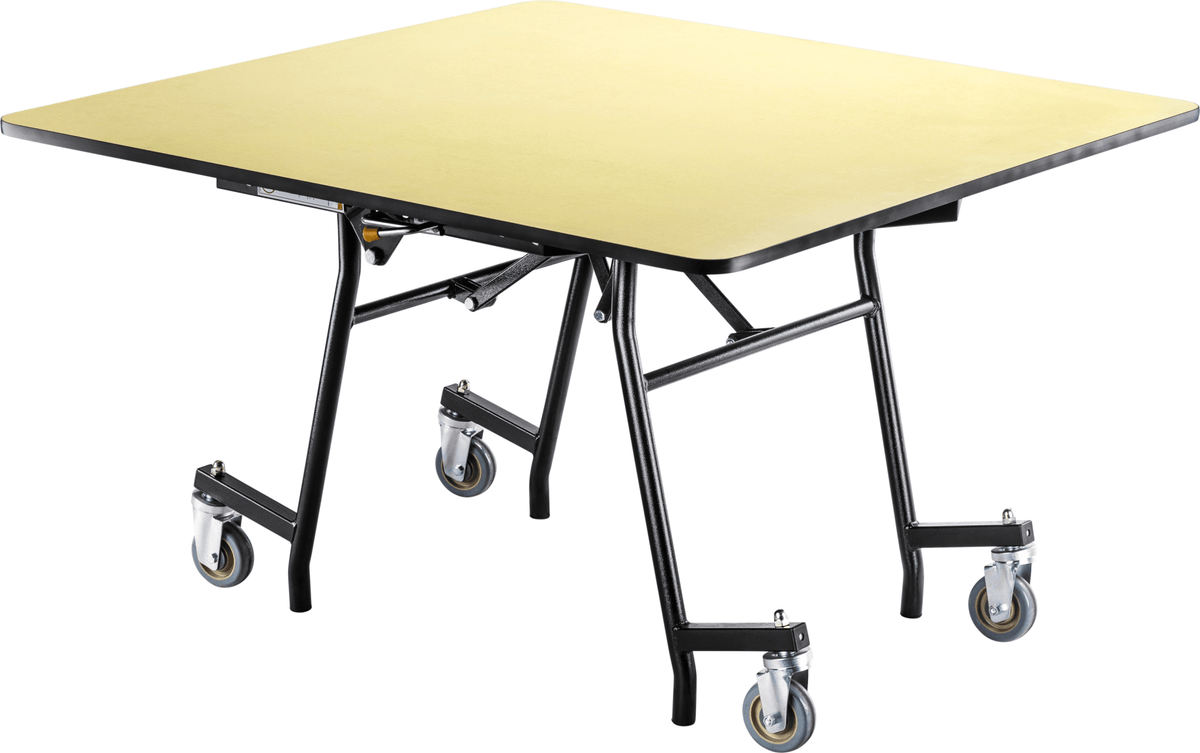 NPS EasyFold Mobile Cafeteria Square Folding Table - 48"W x 48"L x 32"H (NPS-MTSSF-48Q-XXX32) - SchoolOutlet
