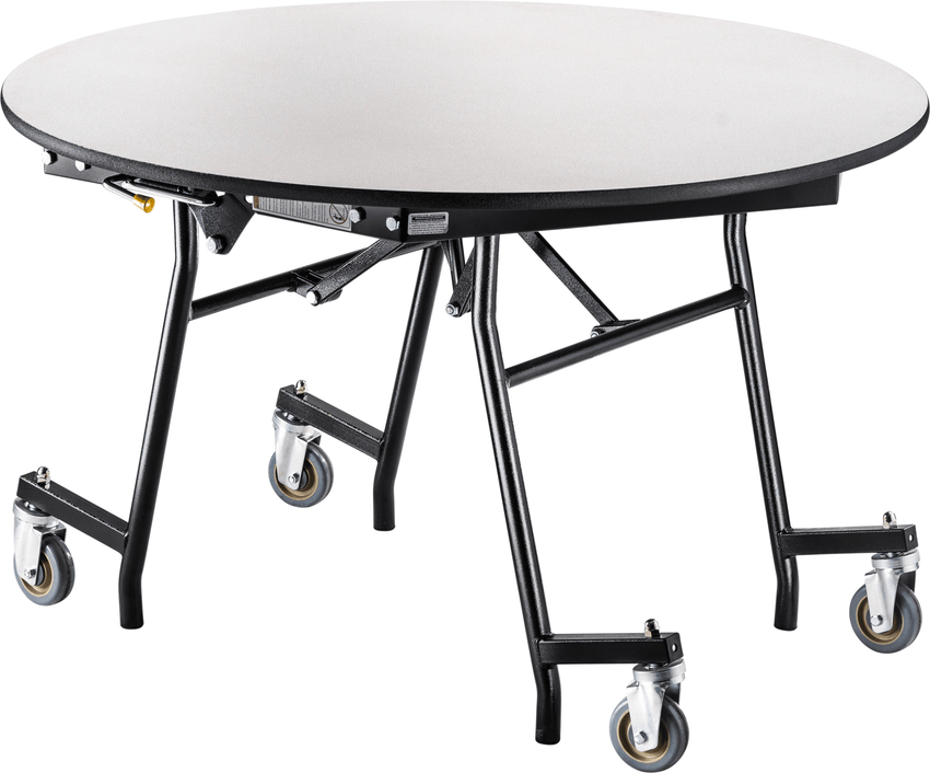 NPS EasyFold Mobile Cafeteria Round Folding Table - 48"W x 48"L x 25"H (NPS-MTSSF-48R-XXX25) - SchoolOutlet