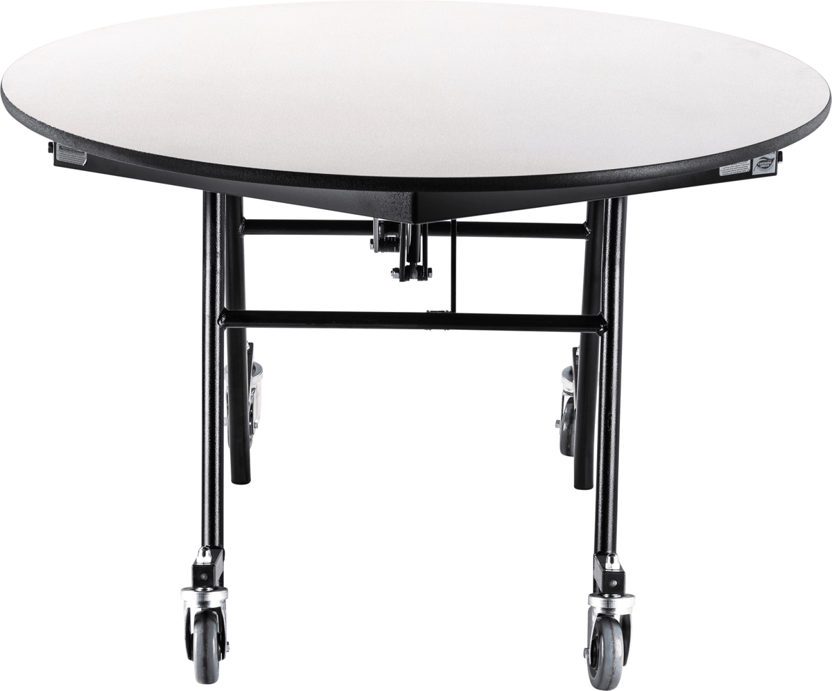 NPS EasyFold Mobile Cafeteria Round Folding Table - 48"W x 48"L x 32"H (NPS-MTSSF-48R-XXX32) - SchoolOutlet