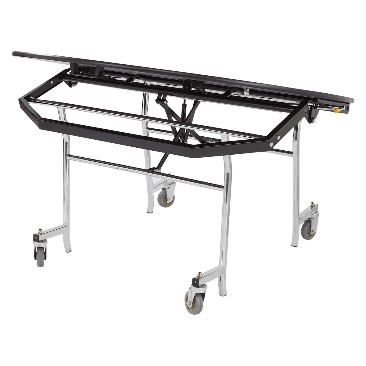 NPS EasyFold Mobile Cafeteria Hexagon Folding Table - 60"W x 60"L x 25"H (NPS-MTSSF-60H-XXX25) - SchoolOutlet