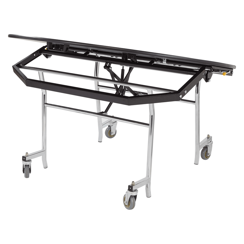NPS EasyFold Mobile Cafeteria Hexagon Folding Table - 60"W x 60"L x 25"H (NPS-MTSSF-60H-XXX25) - SchoolOutlet