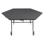 NPS EasyFold Mobile Cafeteria Hexagon Folding Table - 60