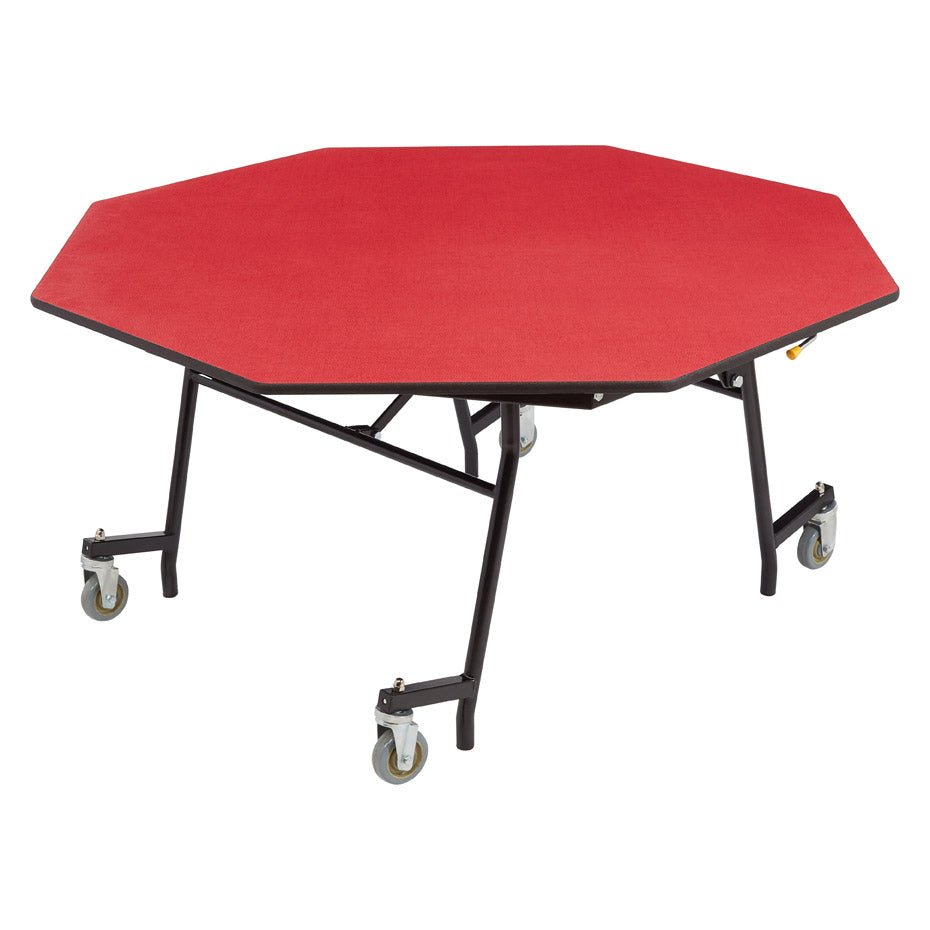 NPS EasyFold Mobile Cafeteria Octagon Folding Table - 60"W x 60"L x 27"H (NPS-MTSSF-60O-XXX27)
