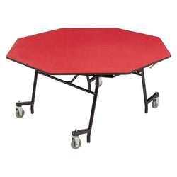 NPS EasyFold Mobile Cafeteria Octagon Folding Table - 60"W x 60"L x 27"H (NPS-MTSSF-60O-XXX27)