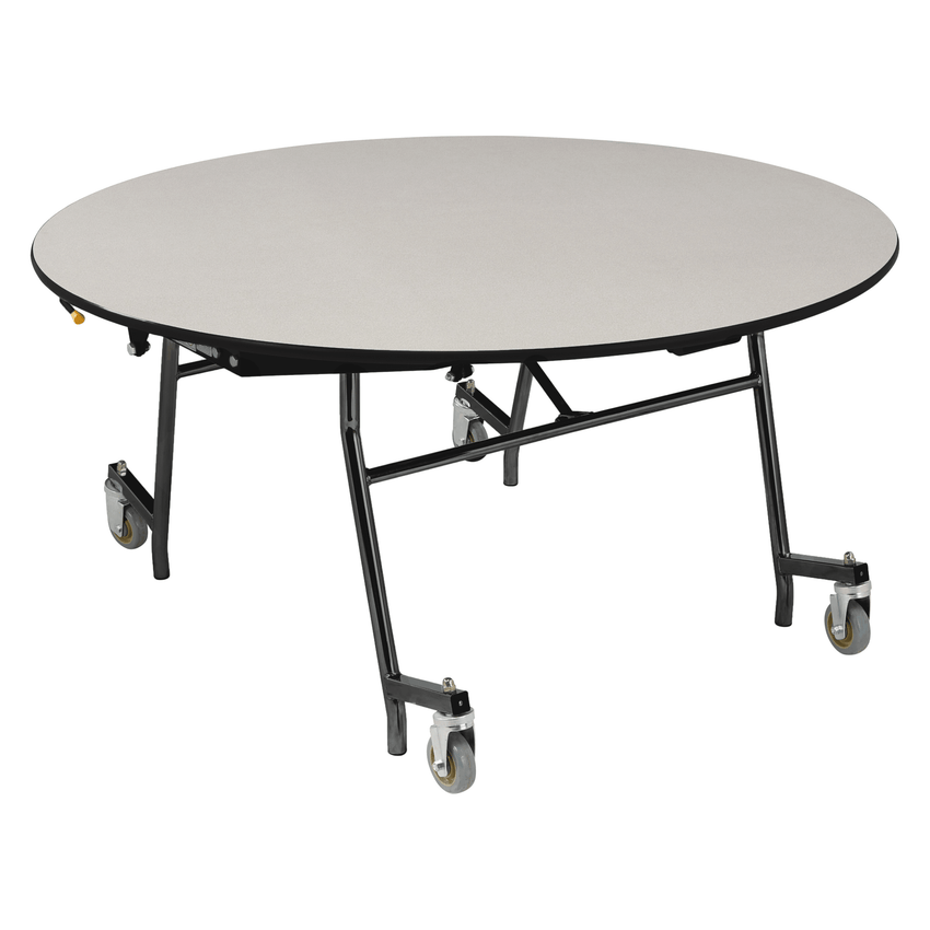 NPS EasyFold Mobile Cafeteria Round Folding Table - 60"W x 60"L x 27"H (NPS-MTSSF-60R-XXX27) - SchoolOutlet