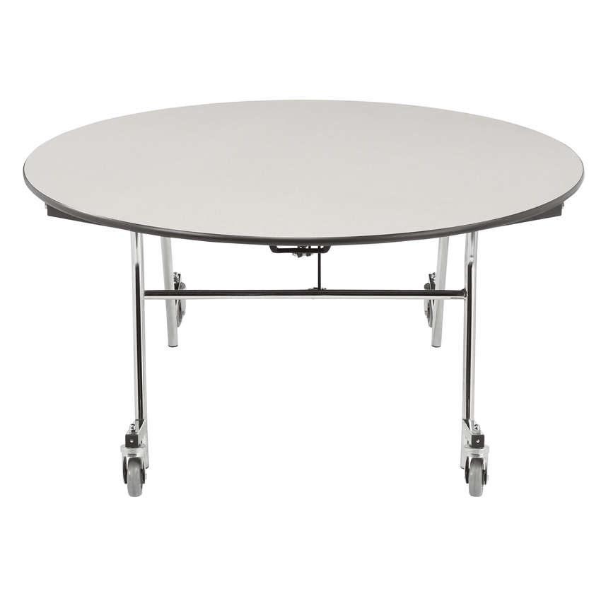 NPS EasyFold Mobile Cafeteria Round Folding Table - 60"W x 60"L x 42"H (NPS-MTSSF-60R-XXX42) - SchoolOutlet