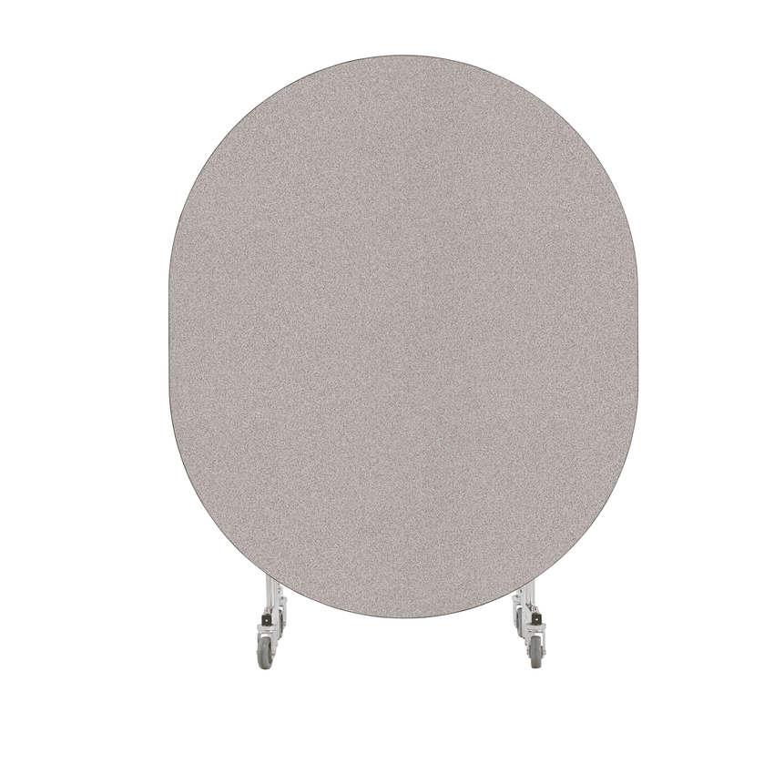 NPS EasyFold Mobile Cafeteria Oval Folding Table - 60"W x 72"L x 42"H (NPS-MTSSF-60V-XXX42) - SchoolOutlet