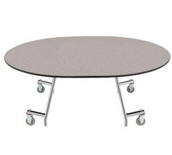 NPS EasyFold Mobile Cafeteria Oval Folding Table - 60"W x 72"L x 42"H (NPS-MTSSF-60V-XXX42)