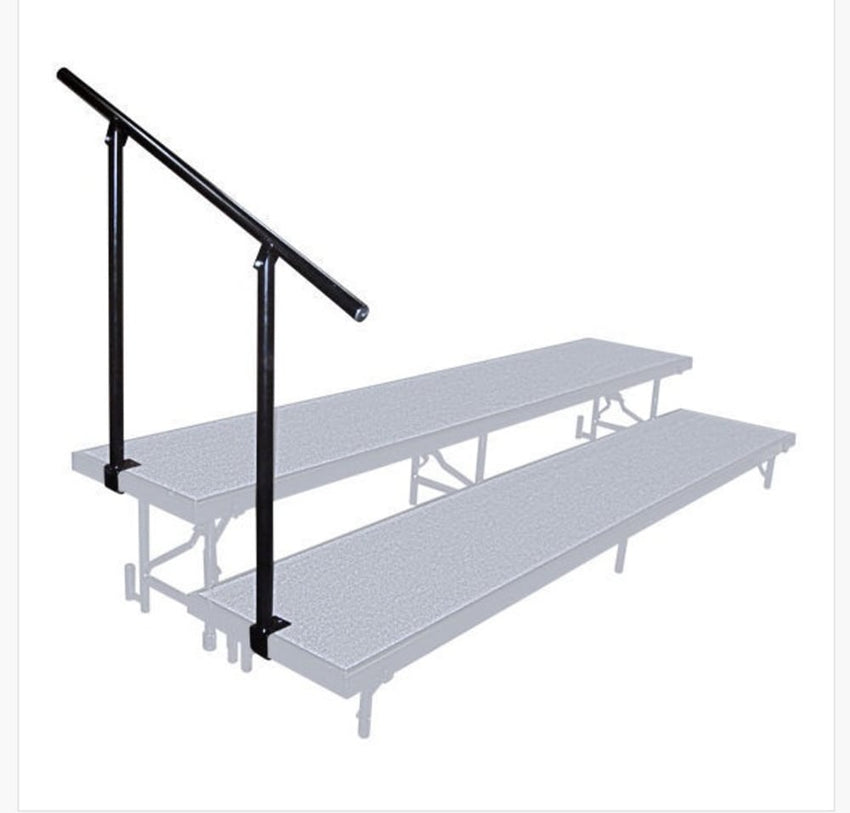 NPS Side Guard Rails for 2 - Level Risers (National Public Seating NPS - SGR2L) - SchoolOutlet