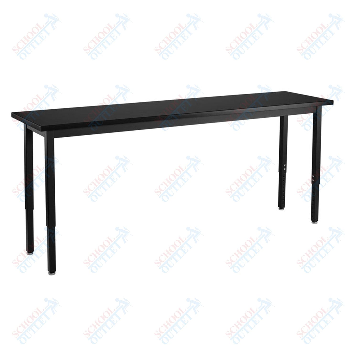 NPS Science Lab Table, 18" X 96", Steel Legs (National Public Seating NPS-SLT3-1896C) - SchoolOutlet