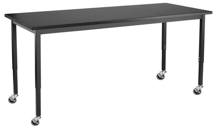 NPS Height Adjustable Science Lab Table, 30" X 72", Steel Legs (NPS-SLTX-3072) - SchoolOutlet