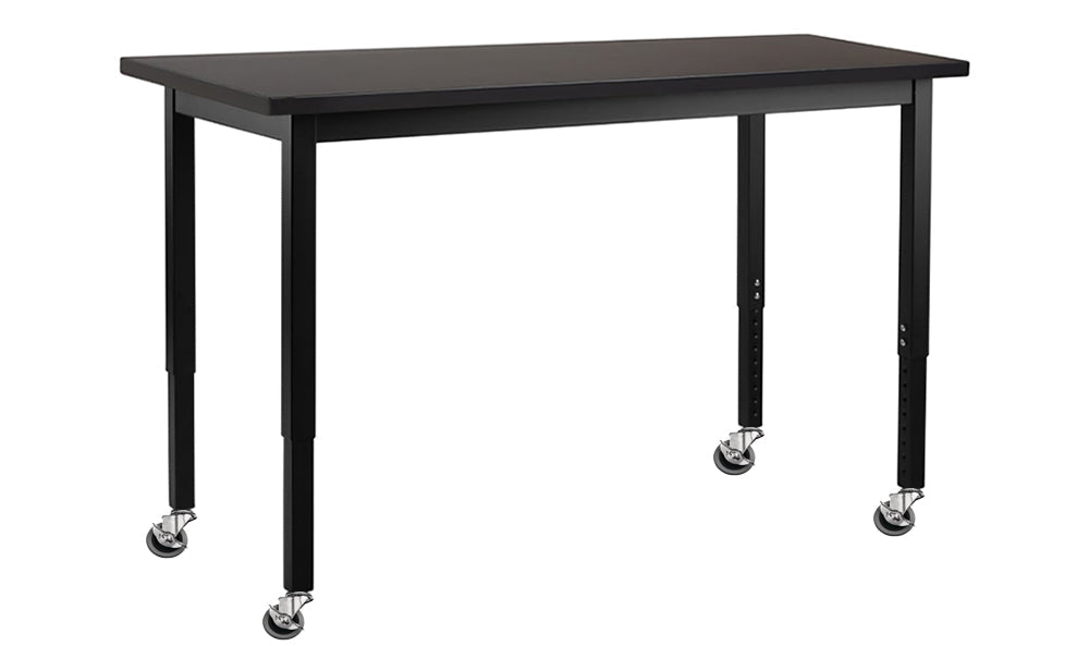NPS Height Adjustable Science Lab Table, 30" X 72", Steel Legs (NPS-SLTX-3072) - SchoolOutlet
