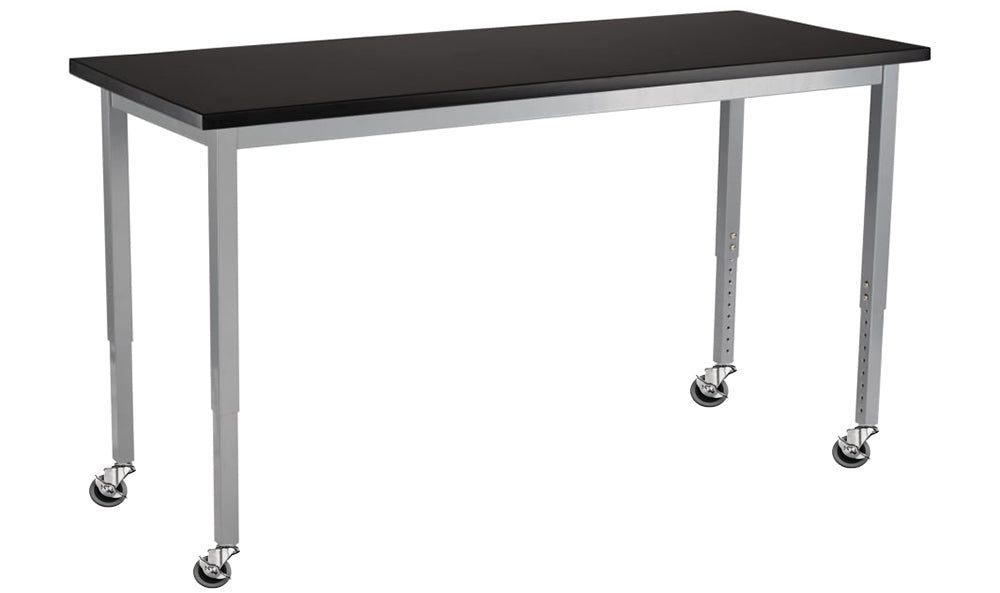 NPS Height Adjustable Science Lab Table, 30" X 72", Steel Legs (NPS-SLTX-3072) - SchoolOutlet