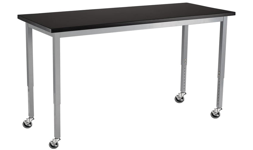 NPS Height Adjustable Science Lab Table, 30" X 72", Steel Legs (NPS-SLTX-3072) - SchoolOutlet