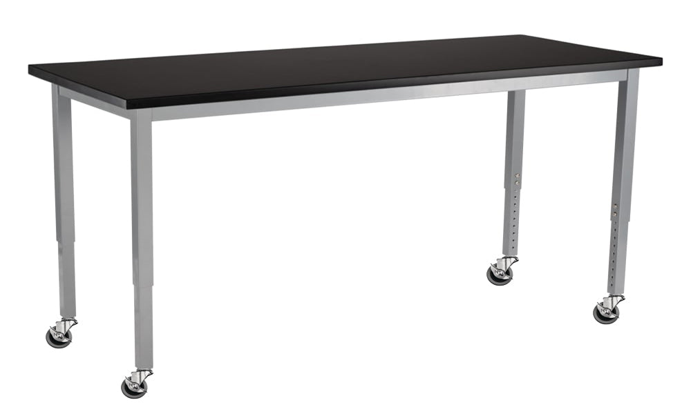 NPS Height Adjustable Science Lab Table, 30" X 72", Steel Legs (NPS-SLTX-3072) - SchoolOutlet