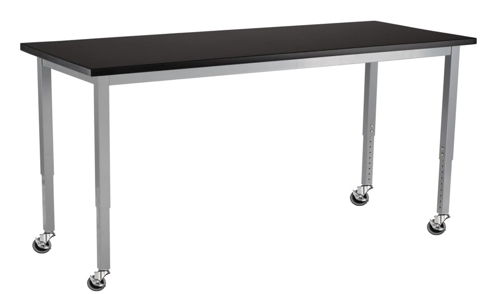 NPS Height Adjustable Science Lab Table, 30" X 72", Steel Legs (NPS-SLTX-3072) - SchoolOutlet