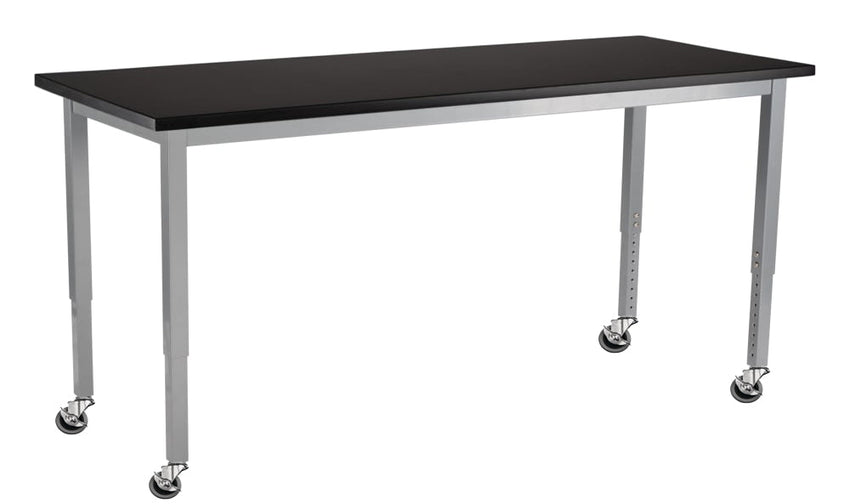 NPS Height Adjustable Science Lab Table, 30" X 72", Steel Legs (NPS-SLTX-3072) - SchoolOutlet
