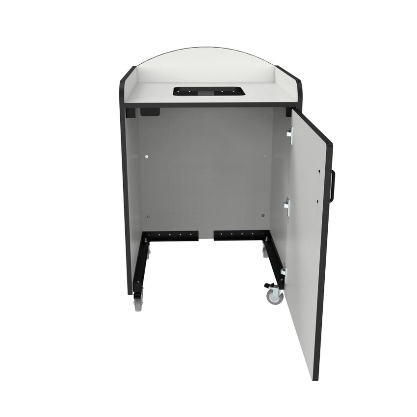 National Public Seating Trash Bin Receptacle 32 Gallons - 27.25"W x 27.75"D x 42.5"H (NPS - TR - 32GSQPWEB) - SchoolOutlet