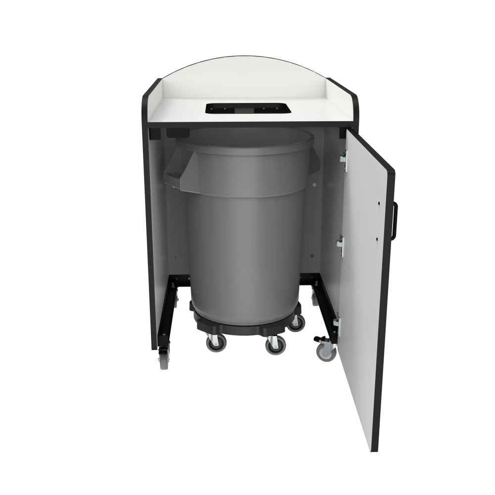 National Public Seating Trash Bin Receptacle 32 Gallons - 27.25"W x 27.75"D x 42.5"H (NPS - TR - 32GSQPWEB) - SchoolOutlet
