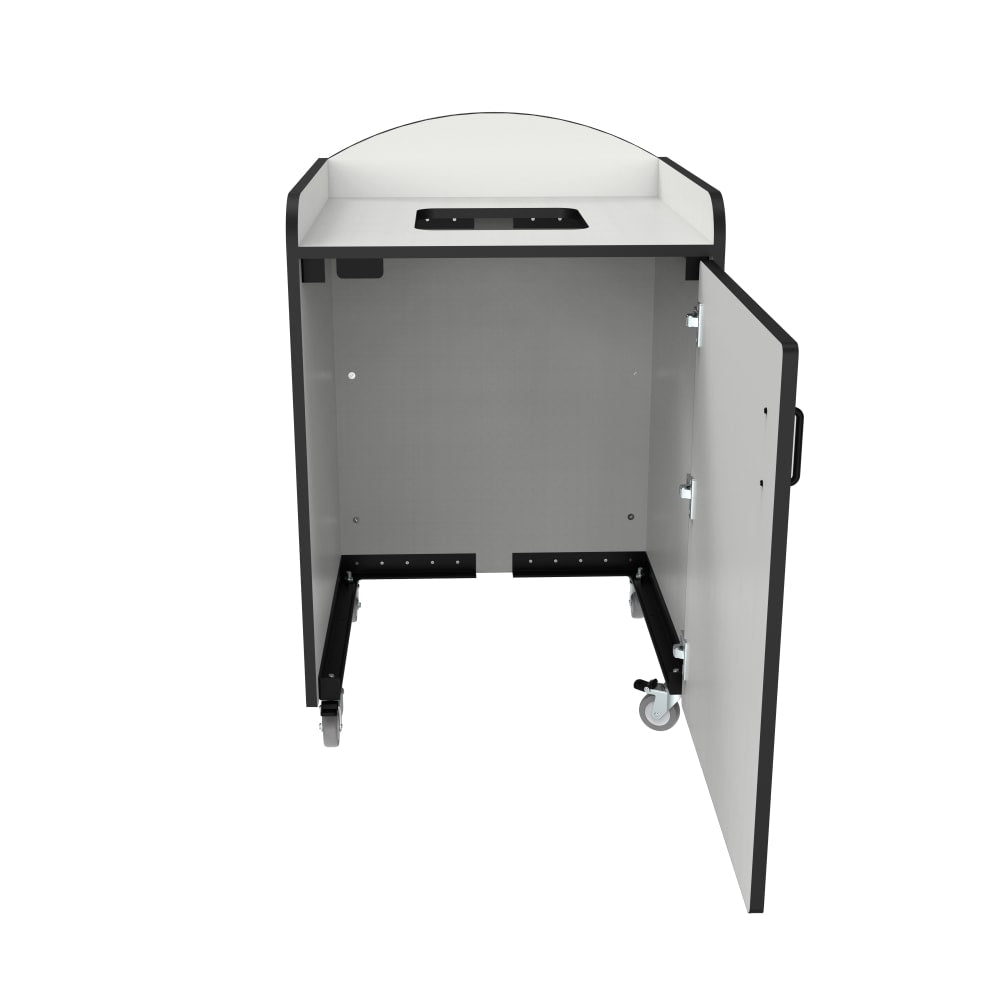 National Public Seating Trash Bin Receptacle 44 Gallons - 29.25"W x 29.75"D x 46.75"H (NPS - TR - 44GSQPWEB) - SchoolOutlet