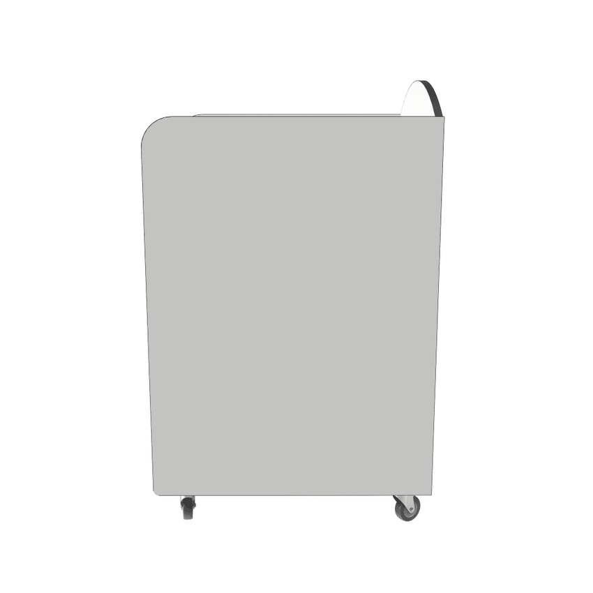 National Public Seating Trash Bin Receptacle 44 Gallons - 29.25"W x 29.75"D x 46.75"H (NPS - TR - 44GSQPWEB) - SchoolOutlet