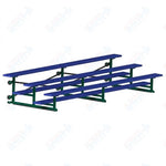Jaypro Sports Bleacher - 3 Row - Tip & Roll, Single Foot Plank, Powder Coated - 15' L (BLCH-3TRGPC)