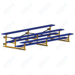 Jaypro Sports Bleacher - 3 Row - Tip & Roll, Single Foot Plank, Powder Coated - 15' L (BLCH-3TRGPC)