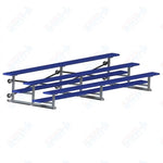 Jaypro Sports Bleacher - 3 Row - Tip & Roll, Single Foot Plank, Powder Coated - 15' L (BLCH-3TRGPC)