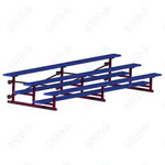 Jaypro Sports Bleacher - 3 Row - Tip & Roll, Single Foot Plank, Powder Coated - 15' L (BLCH-3TRGPC)
