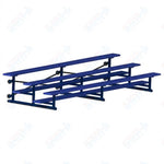 Jaypro Sports Bleacher - 3 Row - Tip & Roll, Single Foot Plank, Powder Coated - 15' L (BLCH-3TRGPC)