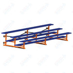 Jaypro Sports Bleacher - 3 Row - Tip & Roll, Single Foot Plank, Powder Coated - 15' L (BLCH-3TRGPC)
