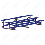 Jaypro Sports Bleacher - 3 Row - Tip & Roll, Single Foot Plank, Powder Coated - 15' L (BLCH-3TRGPC)