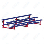 Jaypro Sports Bleacher - 3 Row - Tip & Roll, Single Foot Plank, Powder Coated - 15' L (BLCH-3TRGPC)